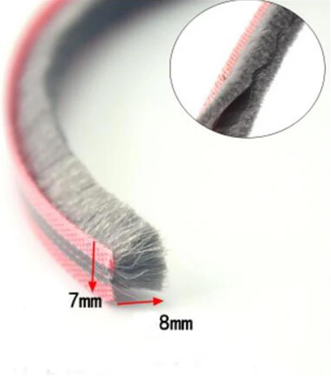 15kinds of Size Aluminum Sliding Door Window dust Proof Brush Seal Strip weatherstrip Draught excluder Seal Tape Door Gasket*10M(6x8mm)