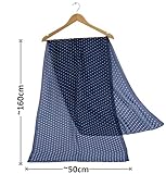 Sciarpa Elegante Aerzetix In Poliestere Effetto Seta - 50x160cm, Blu Scuro - Foto 8