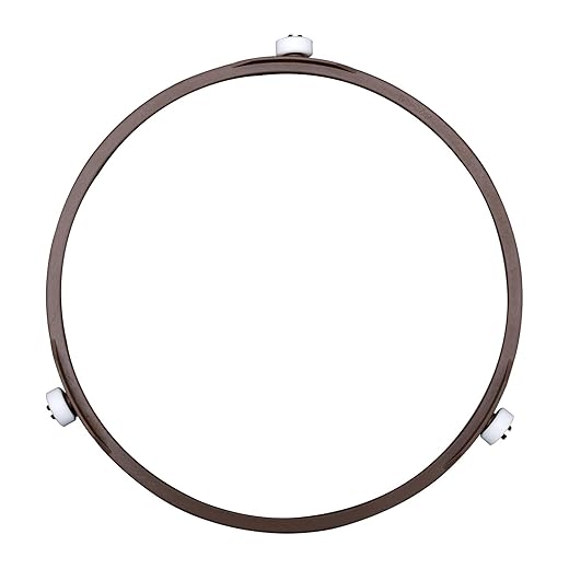 Microwave Turntable Ring Replacement, 7.44 Inch Durable Plastic Rotating Inner Ring with 14mm Rollers Universal Glass Tray Support Holder Microwave Spinner Accessory Part for Plates