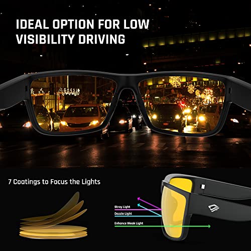 Image of TOREGE Polarized Sports Sunglasses for Men and Women Cycling Running Golf Fishing Sunglasses TR26