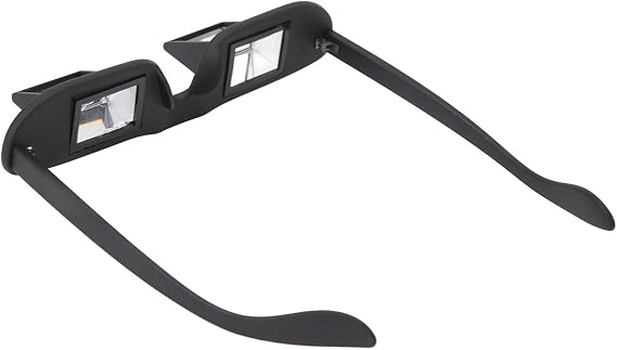 Lazy Glasses, Horizontal Reading Glasses, Upside Down 90 Degree Glasses for Lying down Reading, Bed Prism Glasses Spectacles Horizontal Glasses Prism Periscope