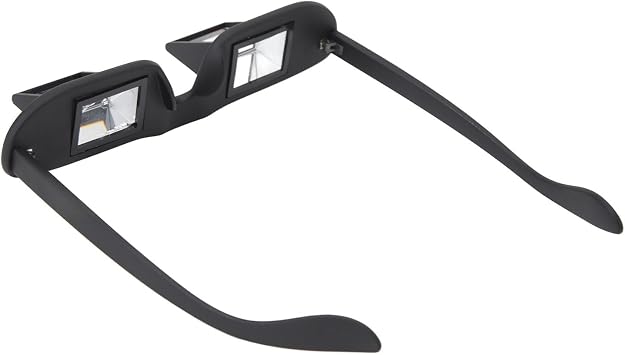 Lazy Glasses, Horizontal Reading Glasses, Upside Down 90 Degree Glasses for Lying down Reading, Bed Prism Glasses Spectacles Horizontal Glasses Prism Periscope