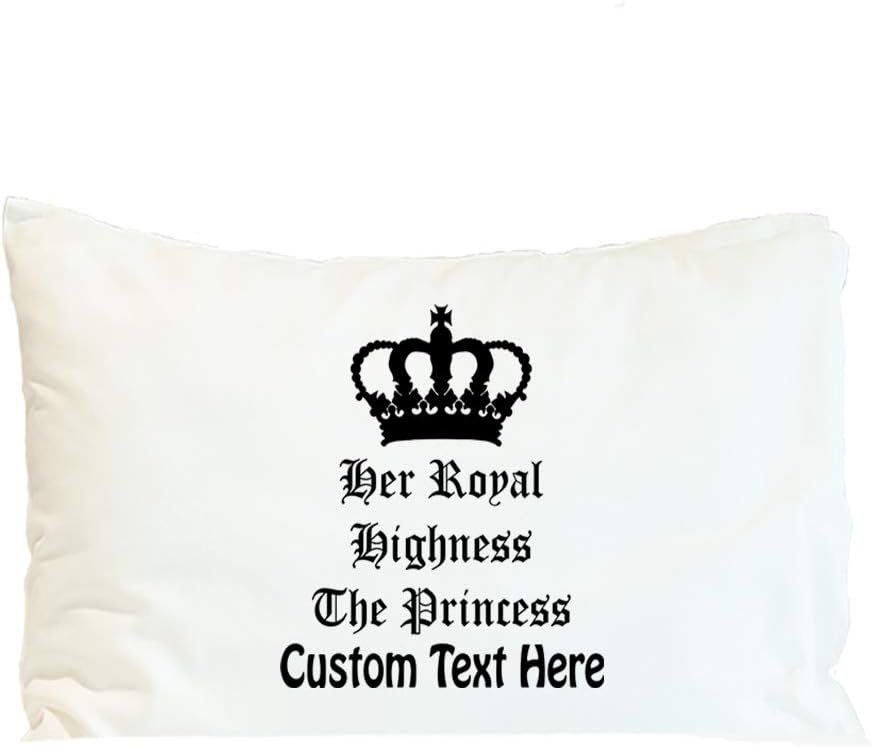 Style In Print Custom Pillow Case Her Royal Highness The Princess Inspiration & Motivation Polyester Home Decor Bed Pillow Covers Personalized Text Here 30x20 Inches