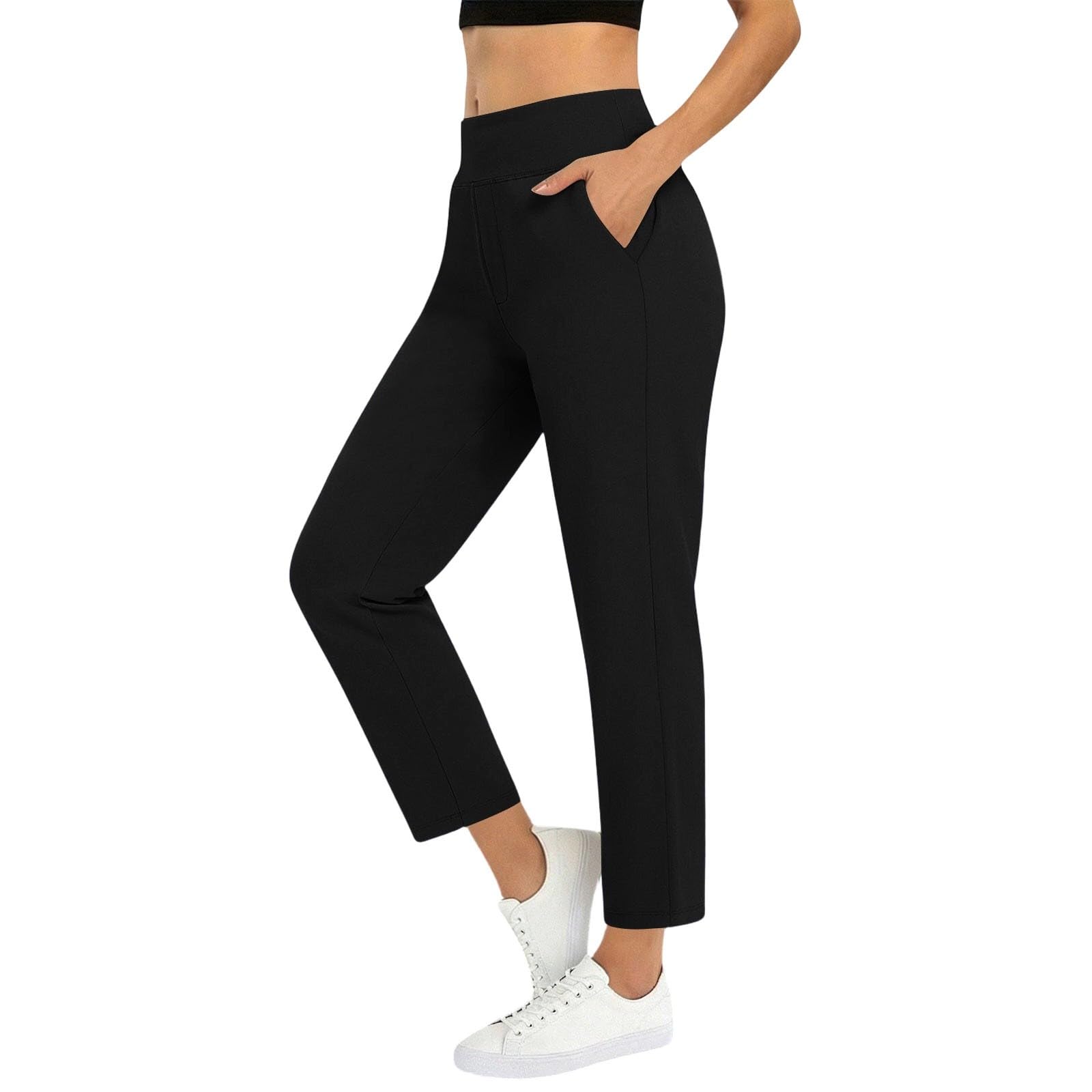 Chino Hose Damen Stretch Golfhose 7/8 Golf Hosen Sommer Jogginghose Lässig Sporthose Lang Freizeithose Sport Trainingshose Leichte Stoffhose Business Anzughose Laufhose Sommerhose