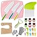Juego de 24 cuchillos para niños que incluyen cuchillos de madera para niños pequeños, cortadores crujientes para verduras y verduras, de nailon, para Real Cooking Montessori,con tabla de cortar