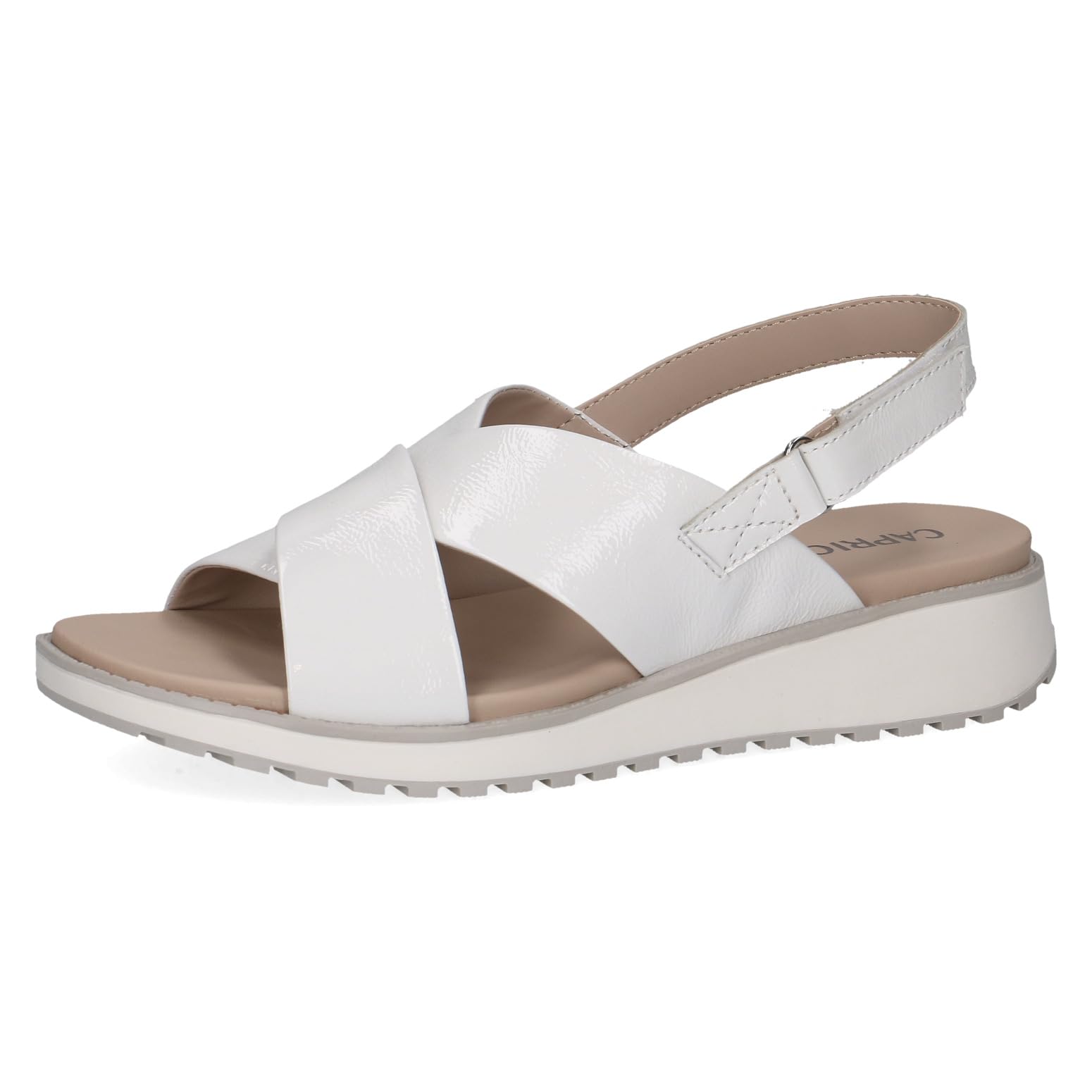 Caprice Women's White Casual Open Flat Sandals - Flat Sandals - 4 Uk - Shoes