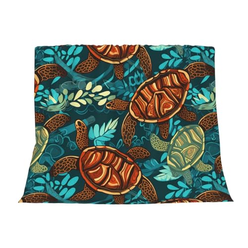 Couverture imprimé honu tortue hawaïenne douce et légère