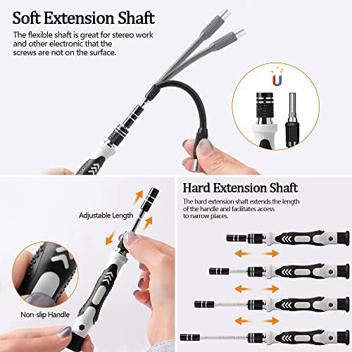 Chyaya 45 in 1 Precision Screwdrivers Set, Professional Mini Screwdriver Set Repair Tool Kit for iPhone Laptop PC Watch Glasses Xbox and Other Electronics, Small Screwdriver Bit Set with Case