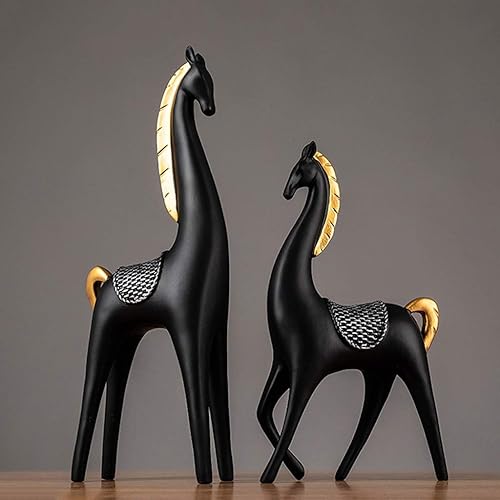 Estatua china de feng shui escultura escultura caballo decoración animal estatua artesanía creativa sala de estar gabinete de TV decoración del