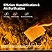 Fireplaces, 3D Water Vapor Decorative Fireplace Stainless Steel 3D Water Vapour Electric Fireplaces with LED Flame Effect, Silent Atomizing Fireplace for Home and Office Ambiance Decoration Table Top