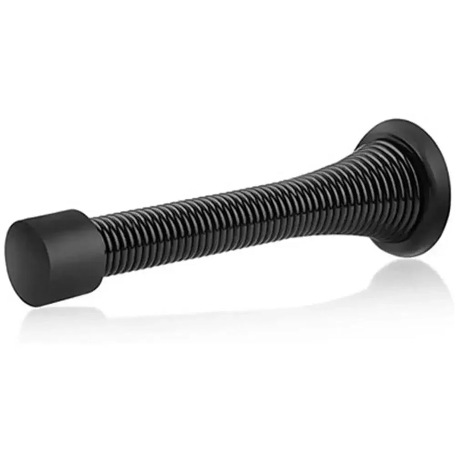 Door Stop Door Crash Pad Wall Protector Metal Handle Guard Stopper Spring Anti-Collision Noise Canceling(Black)