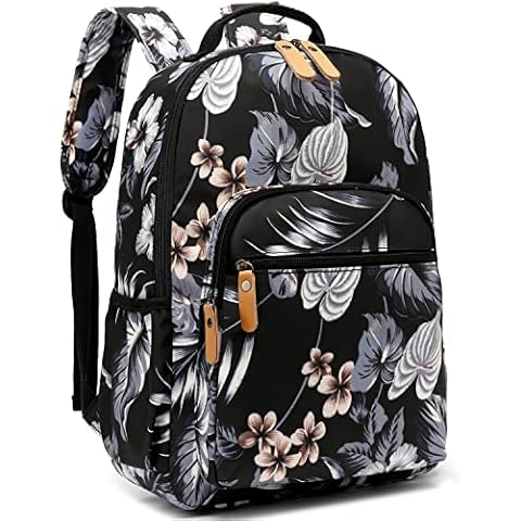 LEAPER Mochila escolar floral resistente al agua Cover