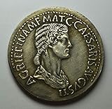  The Commemorative Coin Company Große römische Sestertius-Münze, Caligula Ehrenschlag mit Agrippina, 3,5 cm, 20 g, 925 versilbert, Nachbildung, Sammlerstück, Kopie, Museumsqualität