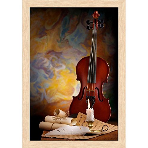 Image of ArtzFolio Antique Music Tabletop Painting Natural Brown Frame 6 x 8.3 inch (15 x 21 cms)