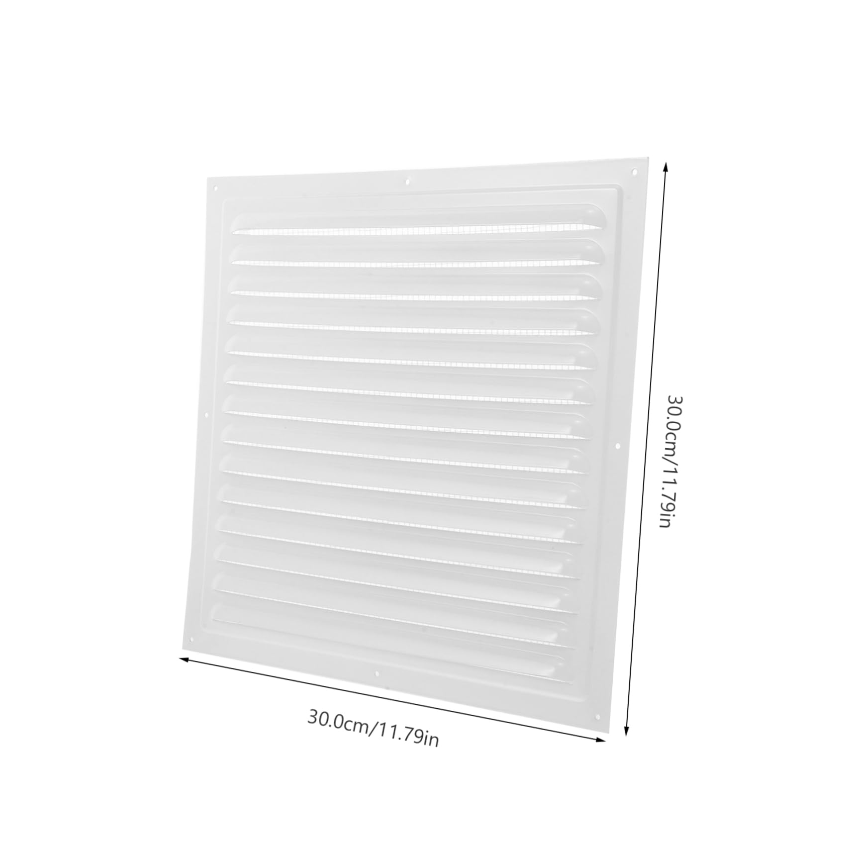 Griglia di Ventilazione in Lega di Alluminio 300x300 2 Pezzi | Louvered Design, Montaggio Facile, Bianco, per Pareti Esterne e Casa, Struttura a Pannello Grigliato