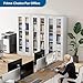 PEUKC Display Storage Cabinet with Glass Door, 67 Inches Metal Curio Cabinet with 4 Adjustable Shelves, HD&Tempered Glass Display Case for Home, Office, Clinic, Pantry, Assemble Required (White)
