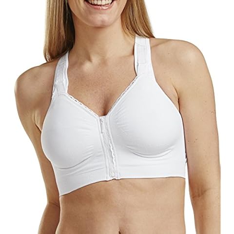 Carefix "Ava Seamless Front Close Post-Op Surgical Bra #3444, White, XL A - C Cups Cover