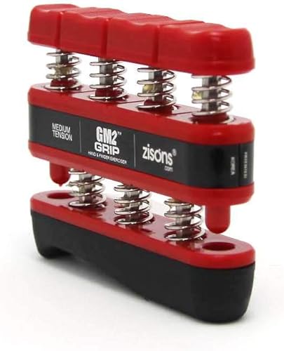 Miniatura 2 de GM2 Ejercitador de agarre, ejercitador de mano, ejercitador de dedos. 9 libras (negro) 7 libras (rojo) 5 libras (azul)