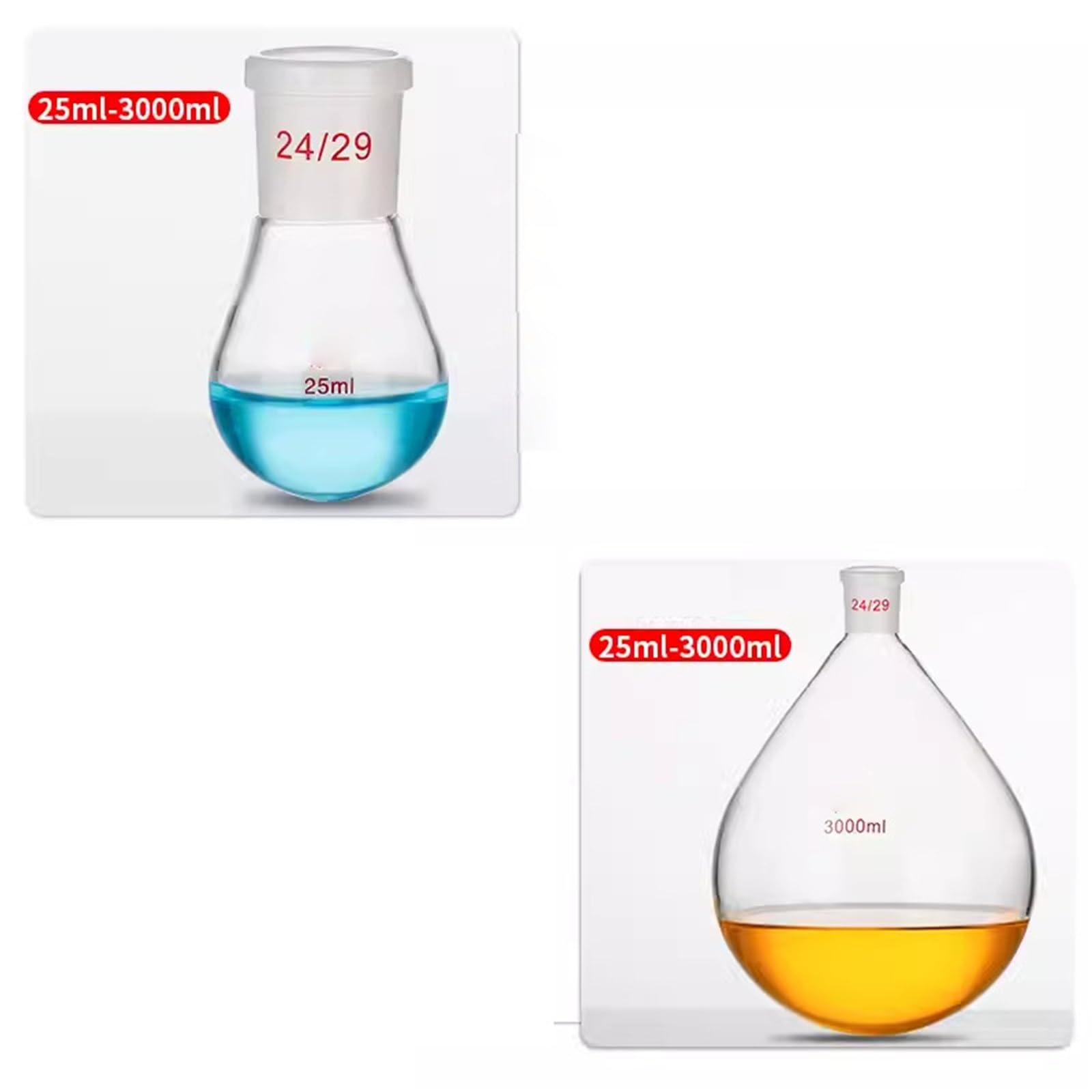 Bouteille de réaction à fond rond à Port de 150/250/500/1000/2000ml, évaporateur rotatif, flacon de réception en verre(250ml)