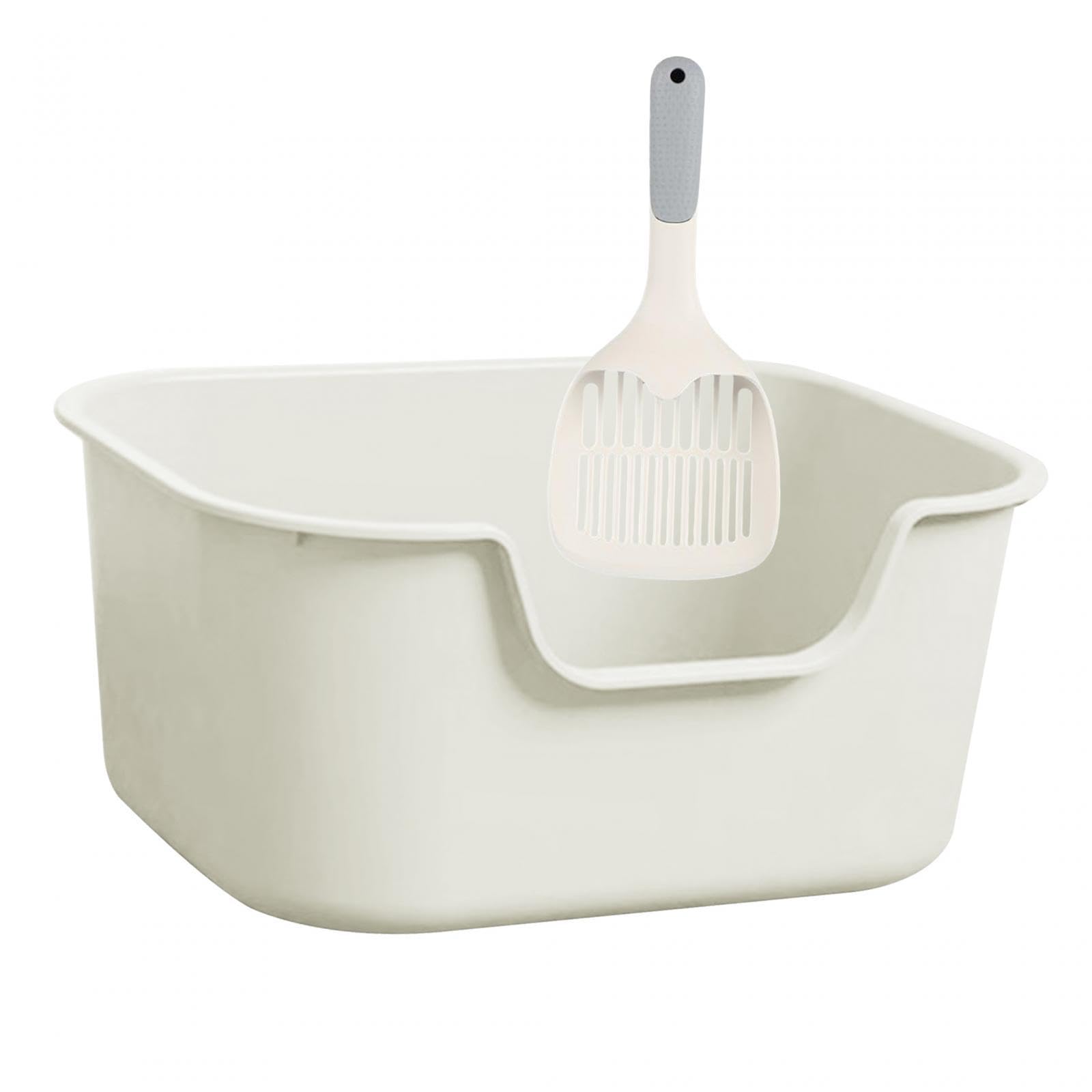 Enakshi Cat Litter Box Portable Deep Loo Large Space Bedpan Open Top Pet Litter Tray White | Pet Supplies | Cat Supplies | Litter Boxes (B0D4M4ZRL3) Amazon Price History, Amazon Price Tracker