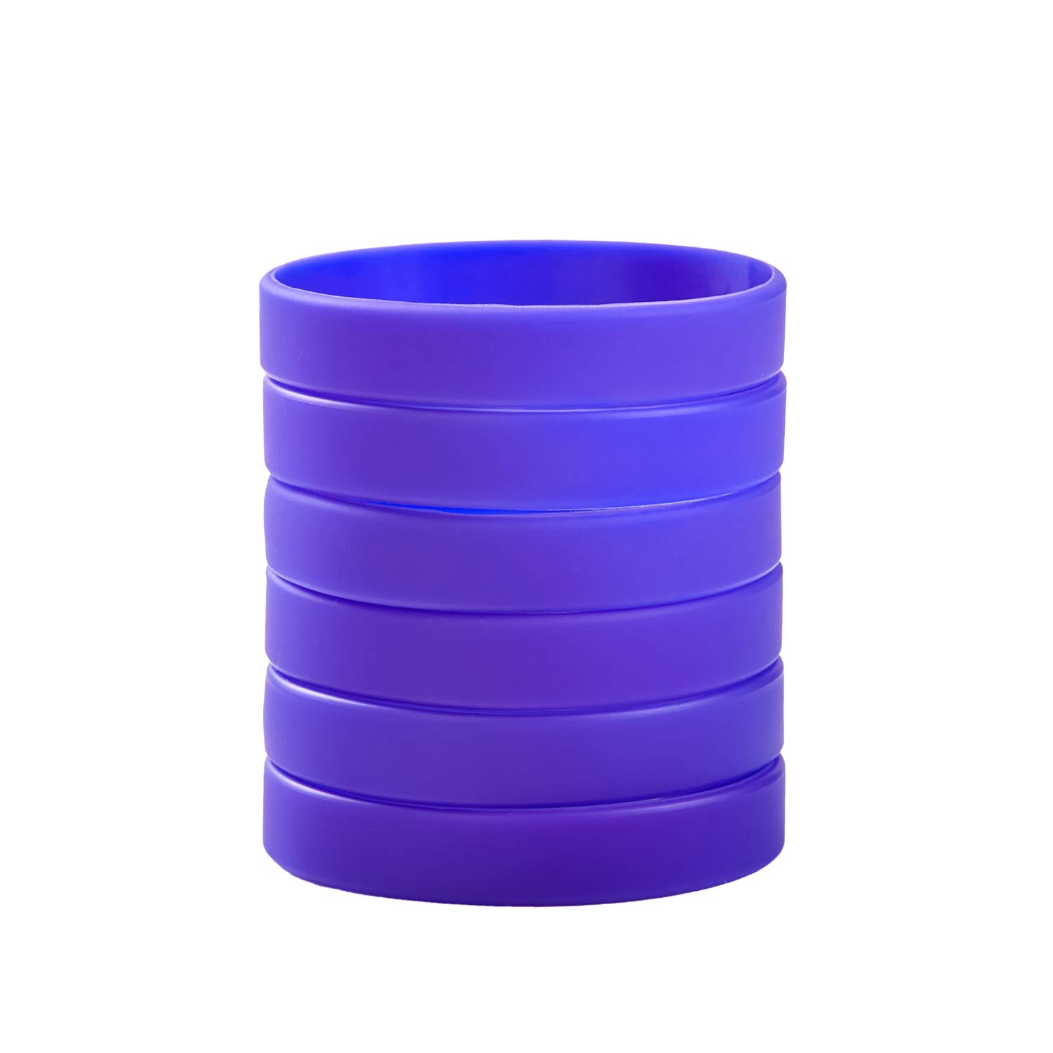 BRANDWINLITE Colorful Silicone Bracelets, Pack of 6, Jóvenes/7", Silicone, No Gemstone — image 1