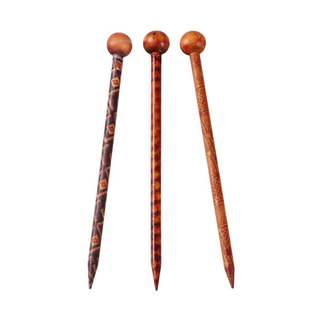 SENECIO 3Pc Pack Ethnic Retro Printed Hair Stick Set For Juda & Bun Pin Set (B0B2D4LNND) Amazon Price History, Amazon Price Tracker