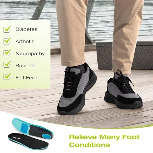 OrthoComfoot Men's Orthopedic Fashion Sneakers: Comfortable Casual Arch Support Walking Shoes for Plantar Fasciitis and Flat Feet, Orthotic Tennis Work Shoes for Foot and Heel Pain4