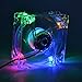 N / A Case Cooling Fan LED Lights,Unit Fan 8025 8cm, LED Lights Chassis Fan 80x80x25mm
