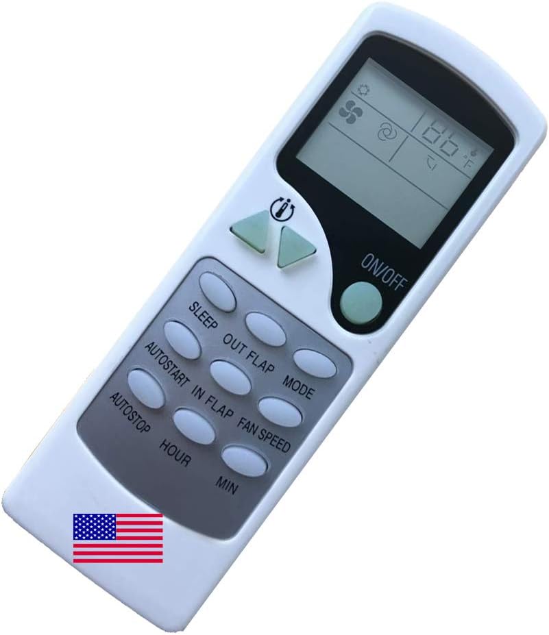 CHOUBENBEN Replacement Remote Control for Turbo AIR ZHF/LW-17-1 TAS-18VH TAS-24VH ZCF/LW-17-1 TAS-18V TAS-24V Wall-Mounted Air Conditioner