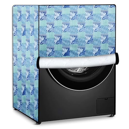 Image of Stylista Washing Machine Cover Compatible for LG 9 kg Inverter Wi-Fi Fully-Automatic Front Load FHT1409SWS, STS-VCM Printed Pattern