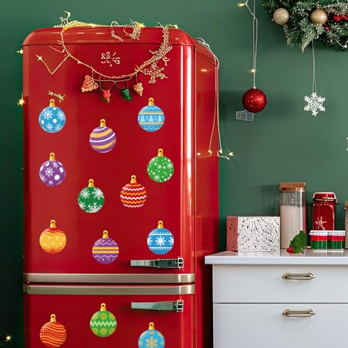 Imanes decorativos de Navidad para nevera, 16 piezas miniatura 5