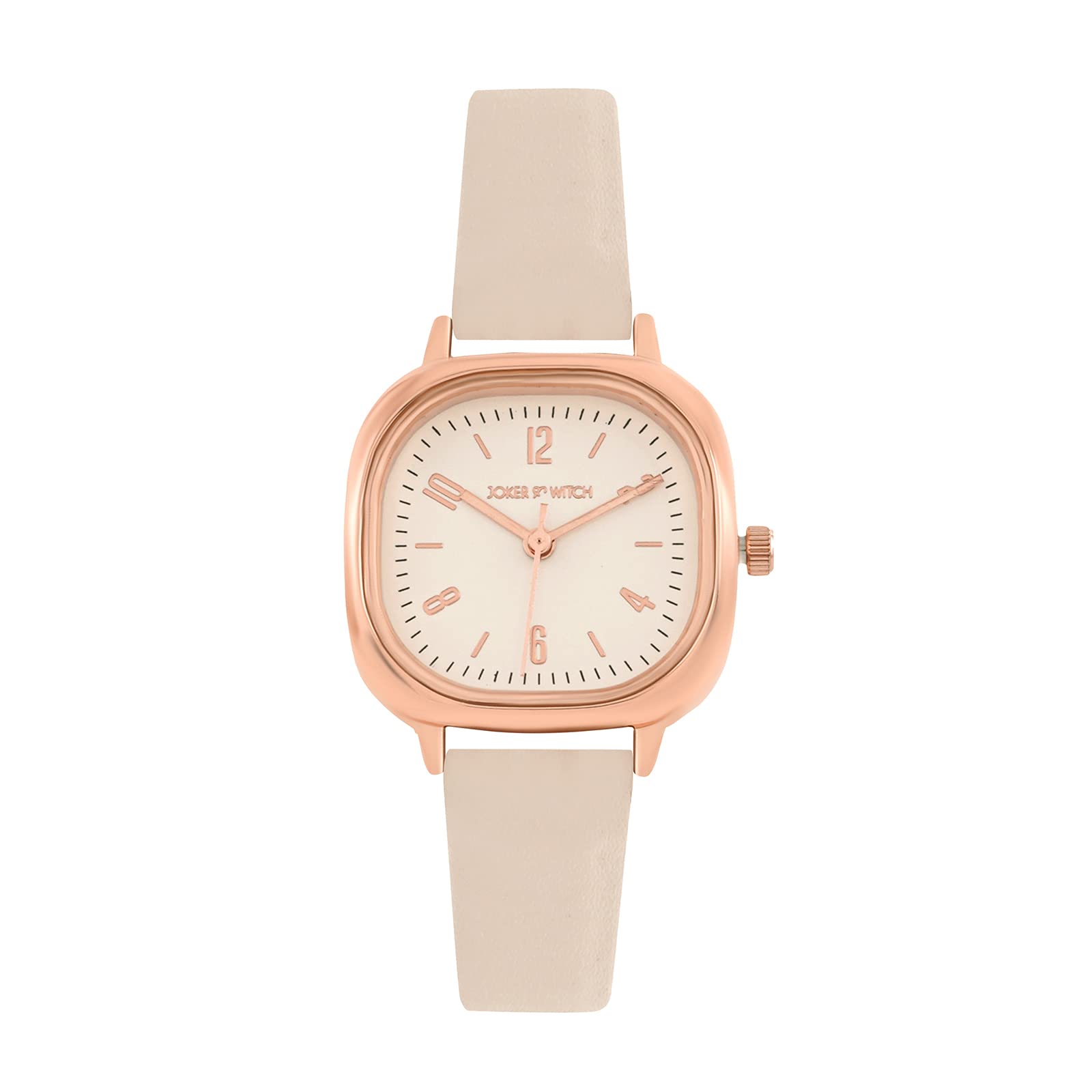 Joker & Witch Cinque White Dial Pink Faux Leather Analogue Watch for Women (B0BSVCD12T) Amazon Price History, Amazon Price Tracker