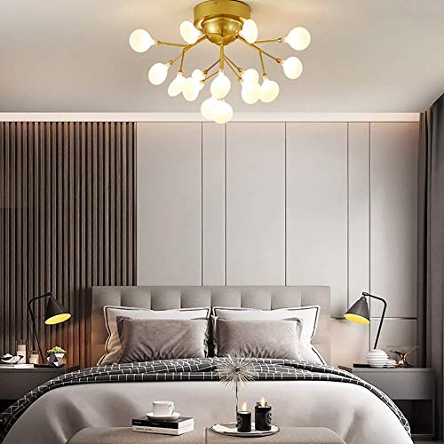 Chandelier Sputnik industriel et plafonnier luciole LED G4 pour salon - 3