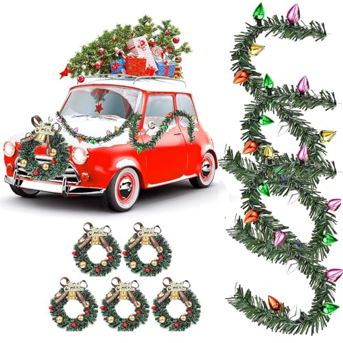Mini Weihnachtskranz, 8 Stück Miniatur Weihnachtskranz Mini...