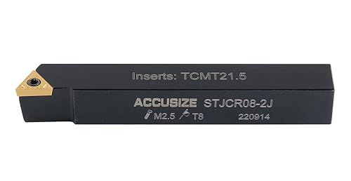 Miniatura 8 de Accusize Industrial Tools Juego de herramientas de torneado indexables de 12" de 5 piezas (4 piezas de torneado + 1 taladro de pieza), 2386-0012
