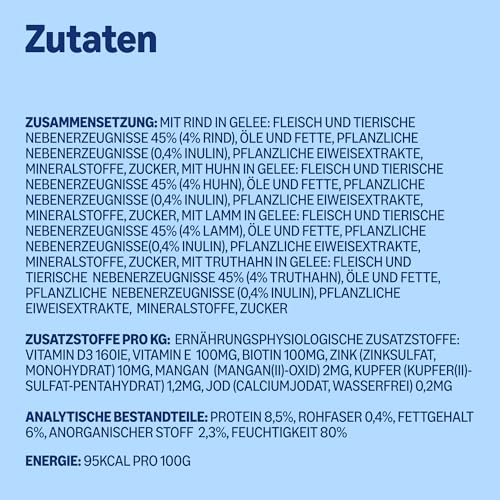 by Amazon Alleinfuttermittel für ausgewachsene Hunde, Fleischauswahl in Gelee, 4.8kg (48 Packungen mit 100g)
