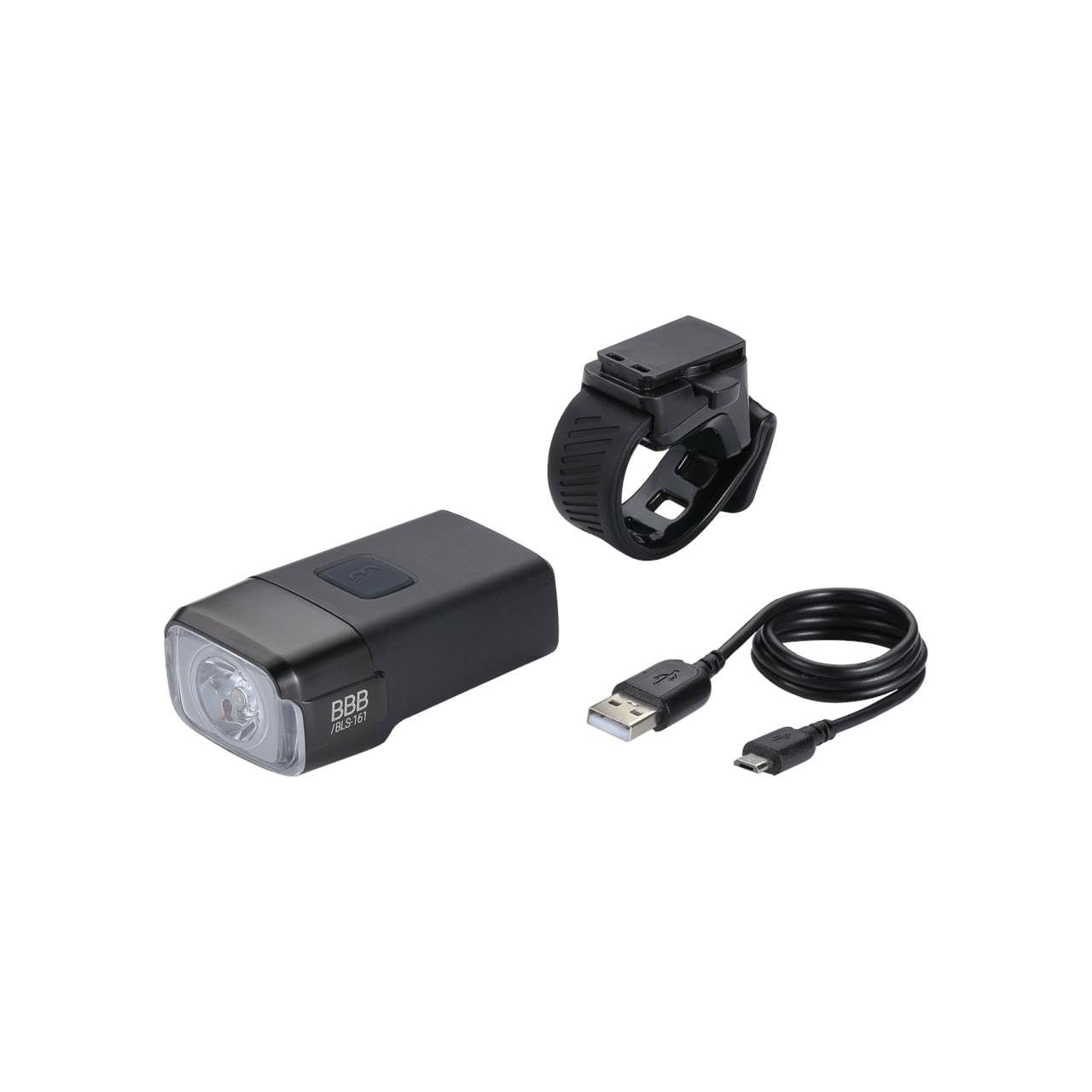 Bbb NanoStrike BLS-161 Phare Avant étanche Rechargeable par USB pour VTT Urban Road 600 lumens Noir