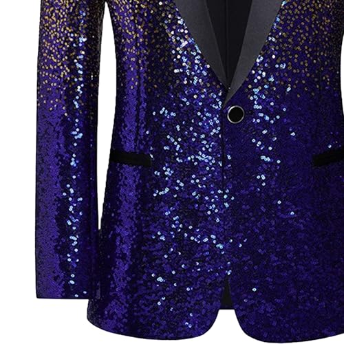 Men Gradual Change Sequins Shiny Blazer Slim Fit Wedding Performance Suit Jacket One Button Stylish Sport Coat3