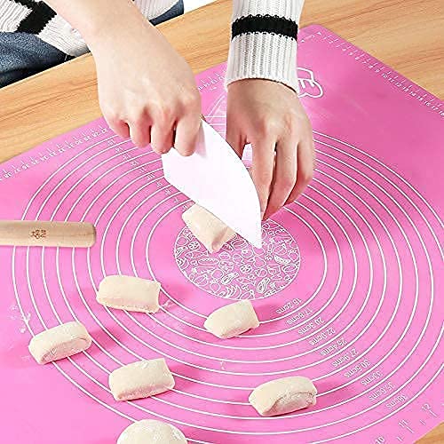 E-COSMOS® Silicone Baking Mat Silicone Chapati Atta Kneading Mat Non-Stick Fondant Rolling Mat Stretchable for Kitchen Roti Chapati (Baking Mat 50 * 40 cm) (Multicolor) thumbnail 6