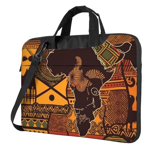 Bolso Tote para Laptop con patrón étnico Mapafricano miniatura 1