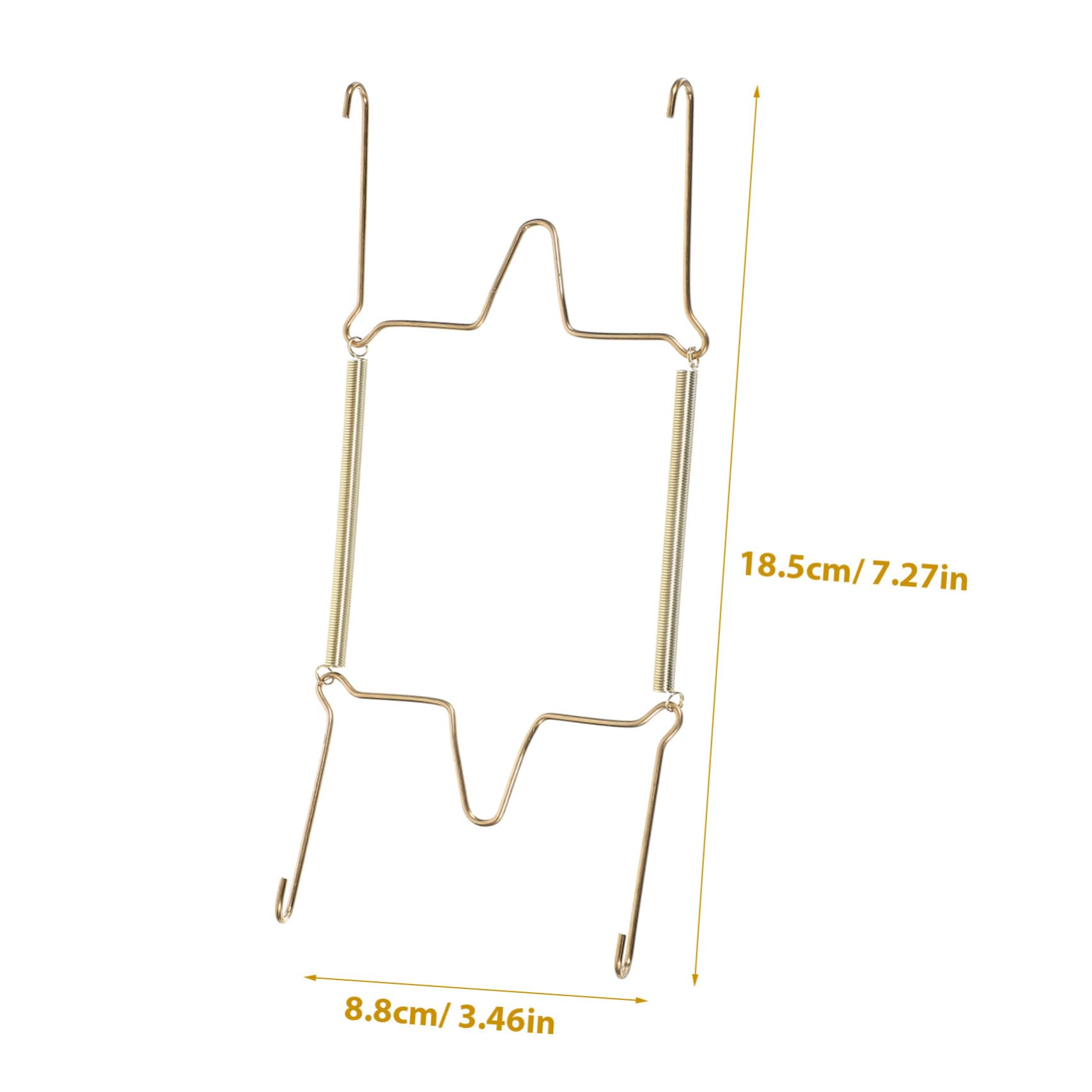 GRIRIW 2pcs Wall Hanging Plate Display Hangers Invisible Spring Plate Hooks Decorative Dish Display Holders