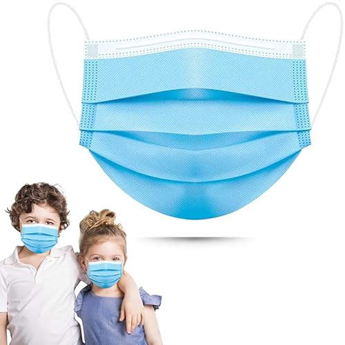 Generic 50 Pack Blue Kids Disposable Face Mask cover