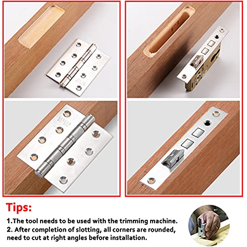 DUEBEL Aluminum Alloy Woodworking Hole Opener Slotting Locator Wooden Door Hinge Hole Guide Jig for Door Lock Installation 3 DUEBEL Aluminum Alloy Woodworking Hole Opener Slotting Locator Wooden Door Hinge Hole Guide Jig for Door Lock Installation - Image 3