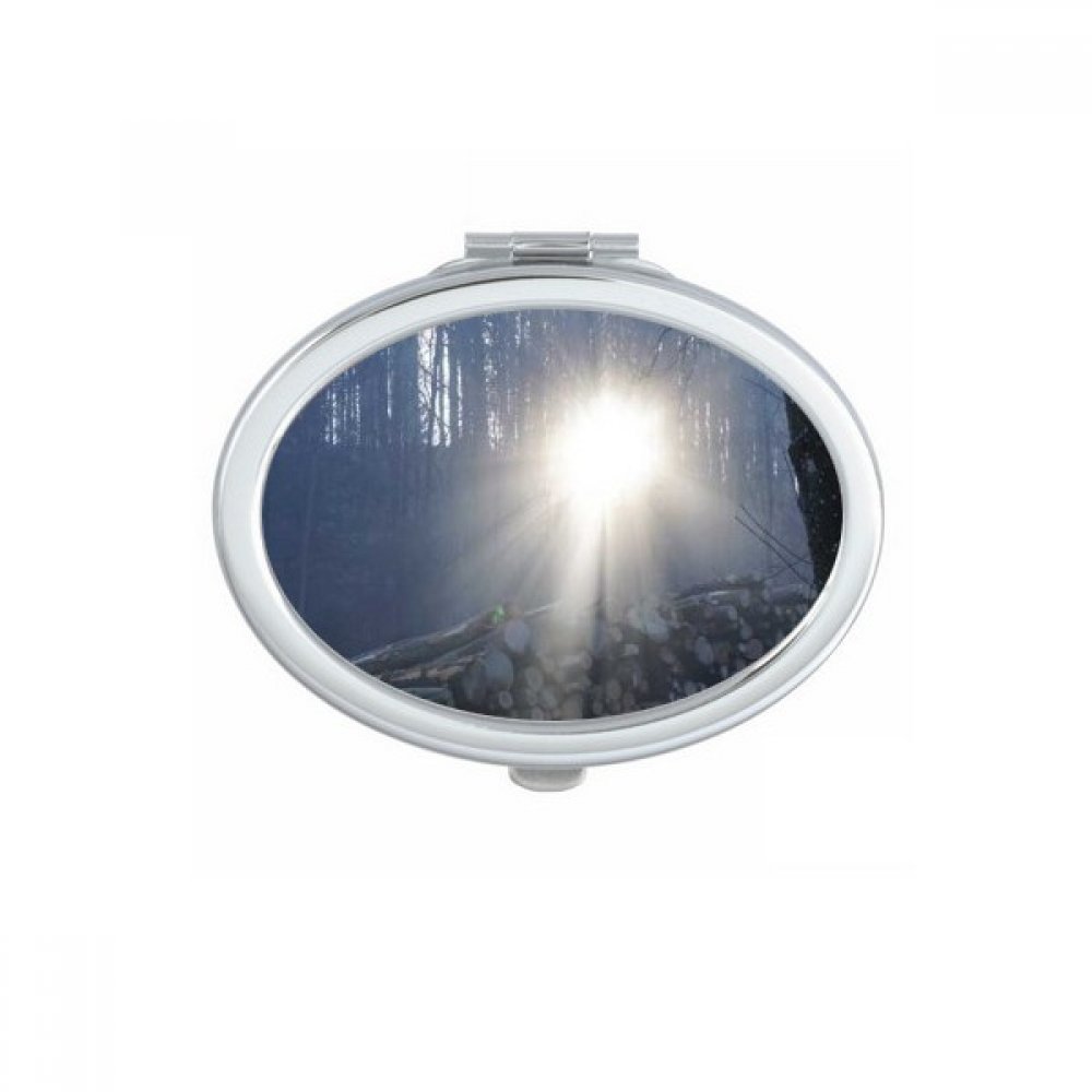 Miroir de poche cadeau mignon au motif de forêt sombre pour femme et amie