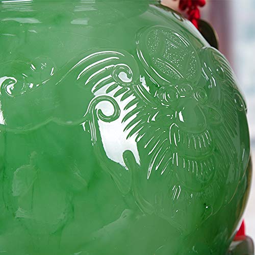 Wu Lou en jade véritable, une sculpture Feng Shui raffinée pour cave à vin et salon