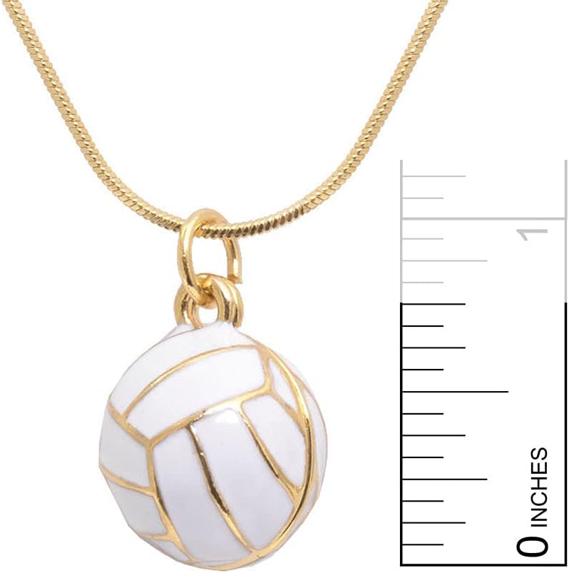 Spinningdaisy Gold Plated 3D Volleyball Necklace - Image 3