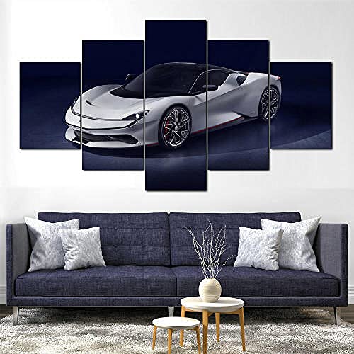 Tableau multi panneau 5 pieces idée cadeau originale pour passionné auto - 2