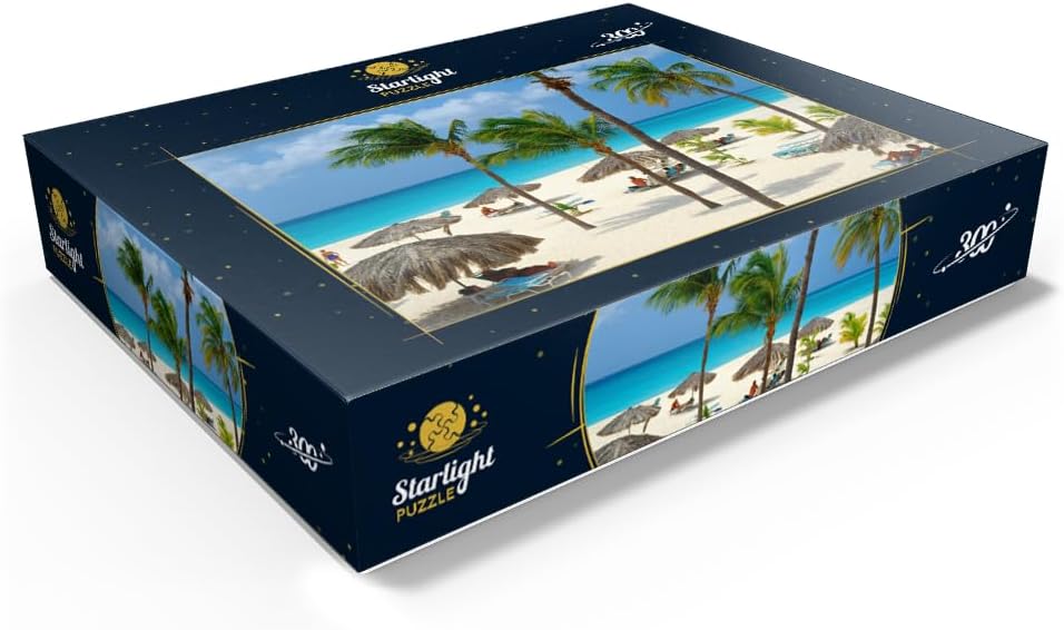 MyPuzzle Eagle Beach, Aruba, Leeward Islands, Caribbean - Premium 300 Piece Jigsaw Puzzle for Adults