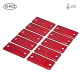 ✸ Certificación ECE --- Los catadioptrico rectangulares pasaron la certificación europea ECE, Hecho de material plástico de alta calidad y fuerte lente UV PC. Rectangulares reflectantes ideales para noches oscuras para ayudarlo a mantenerse seguro y ser visto.