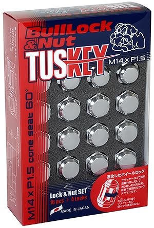 セキュリティ BullLock & Nut TUSKEYM14 x P1.5 MAG TYPE KYO-EI BullLock TUSKEY Lock & Nut Set M14XP1.5 20P Plated T0600